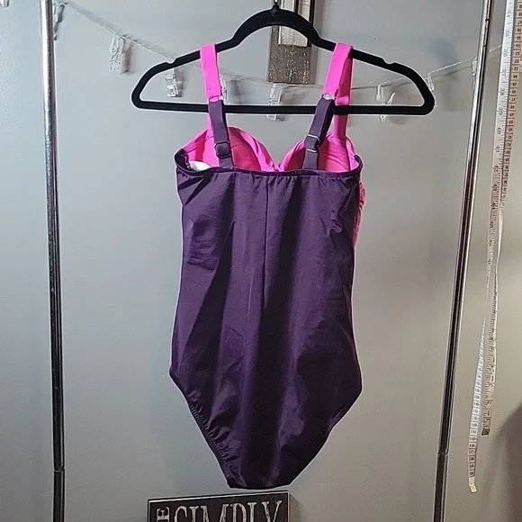 Aqua Green Shape + style one piece swimsuit - Picture 2 of 3